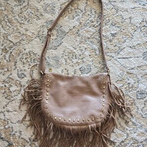 Fringed Western StyleTan Shoulder Bag
